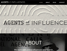 Tablet Screenshot of agentsofinfluence.net